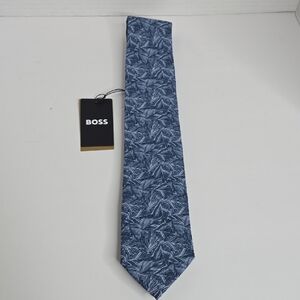 BOSS Blue Patterned Men's Tie Regular Fit